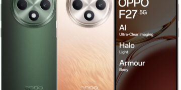 OPPO F27 5G ભારતમાં ₹22,999માં લૉન્ચ કરવામાં આવ્યો, જેમાં 7.67mm અલ્ટ્રા-સ્લિમ IP64 આર્મર બૉડી, 120Hz AMOLED સ્ક્રીન, ડાયમેન્સિટી 6300, 45W ચાર્જિંગ, 50MP OV50D કૅમેરા, 32MP IMX615 સેલ્ફી, Halo-TARGDT, અને વધુ સુવિધાઓ છે.