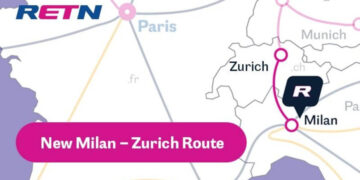 RETN એ નવા મિલાન-ઝ્યુરિચ કનેક્ટિવિટી રૂટના સક્રિયકરણની જાહેરાત કરી