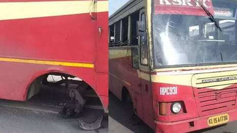 ટાયરની તકલીફો: ધારવાડમાં KSRTC બસ ડ્રામા સમયસર ટળી—જુઓ ધ નેઇલ-બાઇટિંગ વિડિયો!ટાયર ટ્રબલ્સ: ધારવાડમાં KSRTC બસ ડ્રામા સમયસર ટળી—નેઇલ બાઇટિંગ વીડિયો જુઓ!