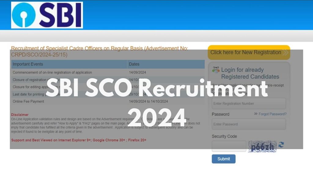 SBI SCO ભરતી 2024: 1,497 પોસ્ટ માટે અરજીની અંતિમ તારીખ 14 ઓક્ટોબર સુધી લંબાવવામાં આવી છે, અહીં સીધી લિંક