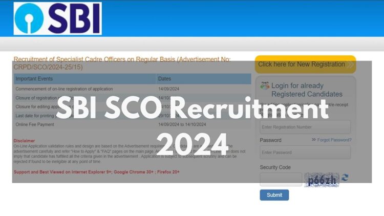 SBI SCO ભરતી 2024: 1,497 પોસ્ટ માટે અરજીની અંતિમ તારીખ 14 ઓક્ટોબર સુધી લંબાવવામાં આવી છે, અહીં સીધી લિંક