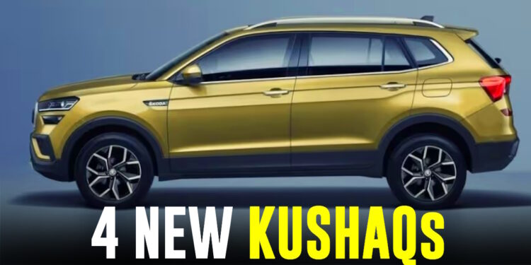 4 નવી Skoda Kushaq SUV ભારતમાં આવી રહી છે: ફેસલિફ્ટથી 7 સીટર અને EV