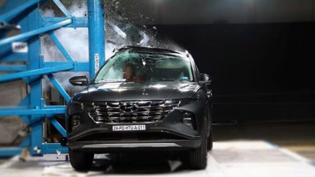 Hyundai Tucson ભારત NCAP ક્રેશ ટેસ્ટમાં 5-સ્ટાર સુરક્ષા રેટિંગ મેળવે છે