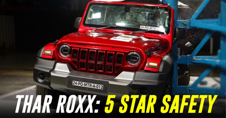 Mahindra Thar Roxx, XUV400 અને XUV 3XO એ BNCAP ક્રેશ ટેસ્ટમાં 5 સ્ટાર હાંસલ કર્યા [Video]