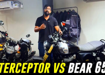 Royal Enfield Bear 650 vs Interceptor Comparison on Video