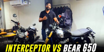 Royal Enfield Bear 650 vs Interceptor Comparison on Video