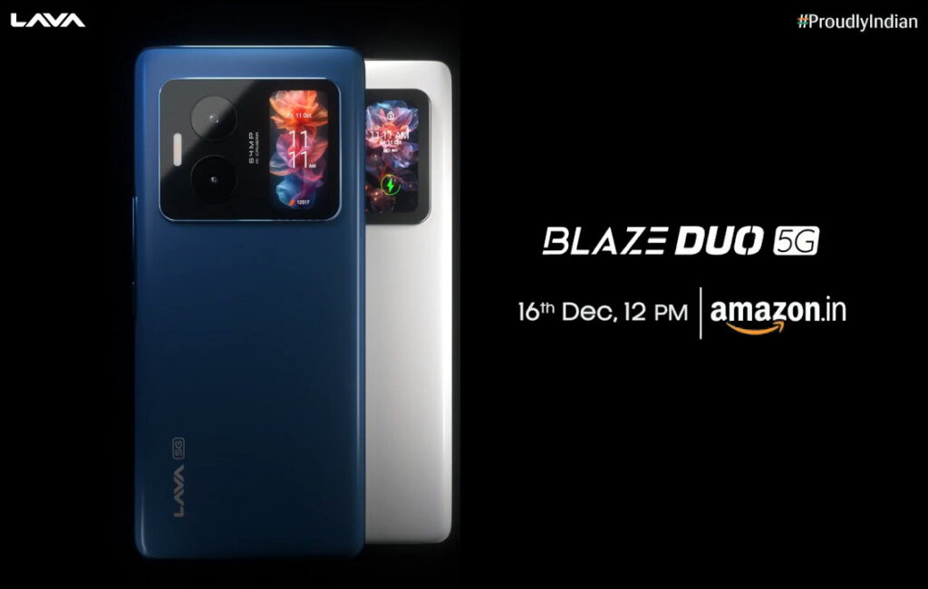 LAVA Blaze Duo 5G ₹20,000ની અંદર ડ્યુઅલ ડિસ્પ્લે સાથે આવશે, 16મી ડિસેમ્બરે લોન્ચ થશે