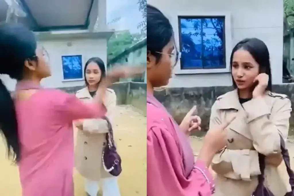 Viral Video: બોયફ્રેન્ડના મુદ્દામાલની મારામારી! બાંગ્લાદેશી છોકરીઓ ખુલ્લામાં એકબીજાને મારતી અને થપ્પડ મારે છે, નેટીઝન કહે છે 'નિબ્બીસ'