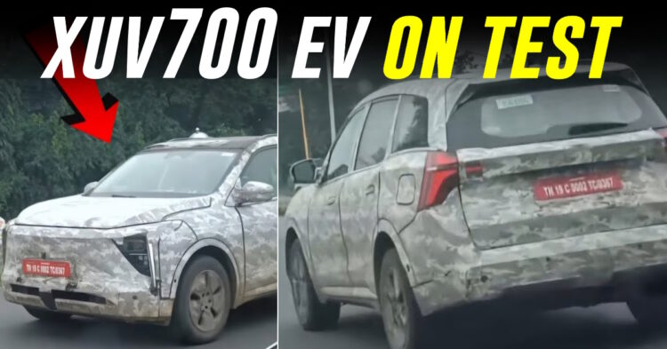 મહિન્દ્રા XEV 7e (ઇલેક્ટ્રિક XUV700) જાસૂસી પરીક્ષણ [Video]