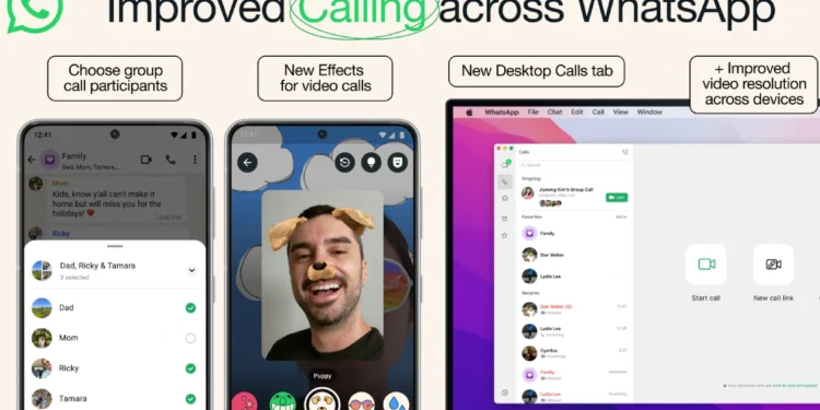 વ્હોટ્સએપ રજાઓના સમયે કૉલિંગ સુવિધાઓમાં સુધારો કરે છે