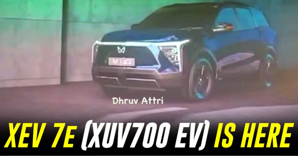 ઉત્પાદન-વિશિષ્ટ Mahindra XEV 7e (XUV700 ઇલેક્ટ્રિક) સત્તાવાર અનાવરણ પહેલાં લીક થયું [Video]