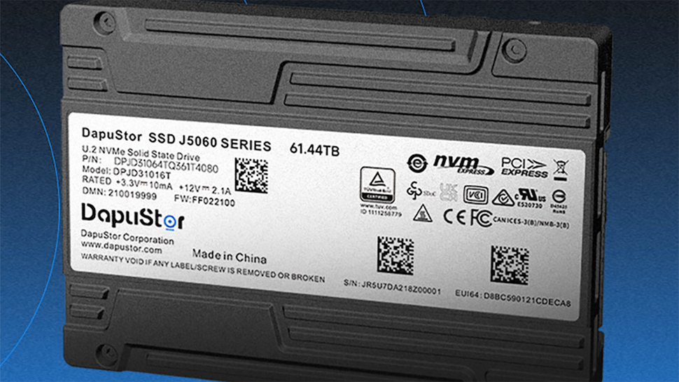 શું આ ઝડપી 61.44TB SSD છે? DapuStor J5060 એ સ્પીડ ફ્રીક છે જ્યારે વર્કલોડ વાંચવાની વાત આવે છે પરંતુ લખવામાં પાછળ પડે છે