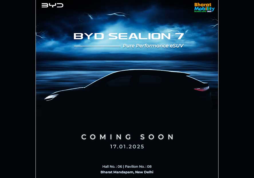 BYD India ભારત મોબિલિટી ગ્લોબલ એક્સ્પો 2025માં SEALION 7 અને ટકાઉ નવીનતાઓની શ્રેણીનું પ્રદર્શન કરશે | ઓટોગાઈડ ઈન્ડિયા