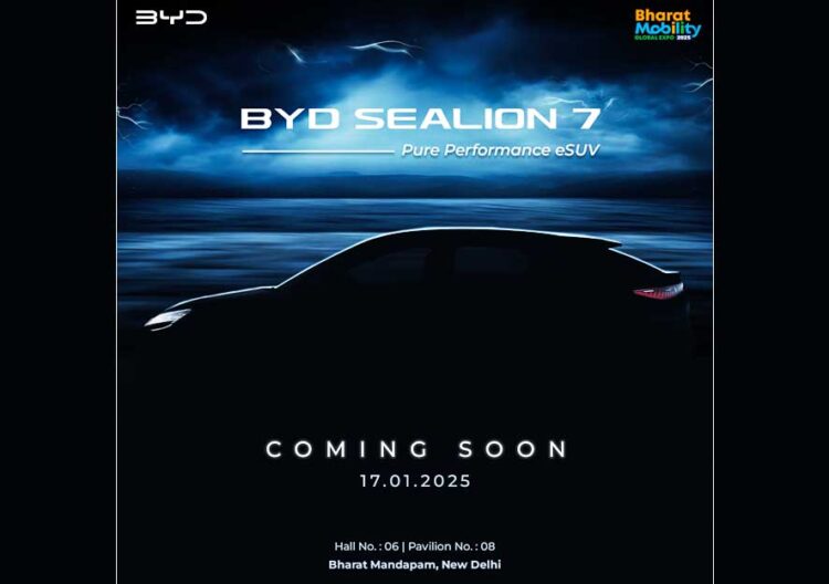 BYD India ભારત મોબિલિટી ગ્લોબલ એક્સ્પો 2025માં SEALION 7 અને ટકાઉ નવીનતાઓની શ્રેણીનું પ્રદર્શન કરશે | ઓટોગાઈડ ઈન્ડિયા