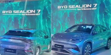 BYD સીલિયન 7 ભારત મોબિલિટી શો 2025માં પ્રગટ થયું