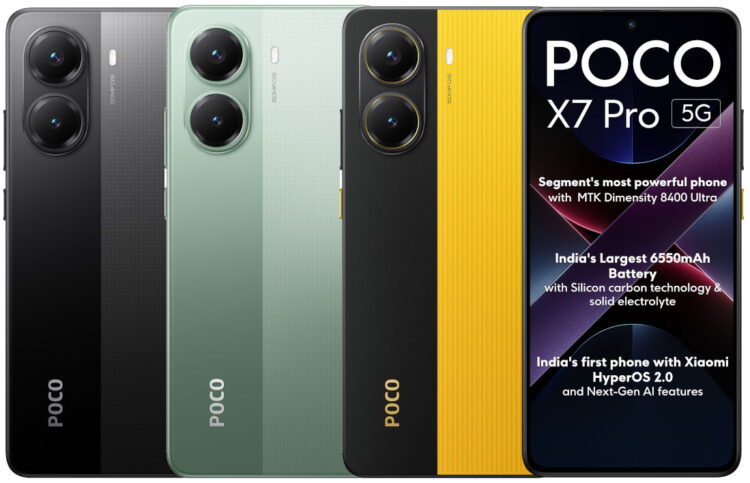 POCO X7 Pro 5G ભારતમાં ડાયમેન્સિટી 8400 અલ્ટ્રા, 6550mAh બેટરી, 1.5K 3D કર્વ્ડ AMOLED, IP68+IP69 વેગન લેધર ડિઝાઇન, ગોરિલ્લા ગ્લાસ 7i અને વધુ સાથે ₹27,999 માં લોન્ચ કરવામાં આવ્યું