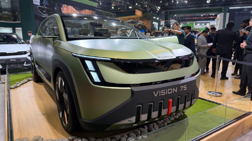 Skoda Vision 7S ભારત મોબિલિટી એક્સ્પો 2025માં પ્રદર્શિત કરવામાં આવ્યું