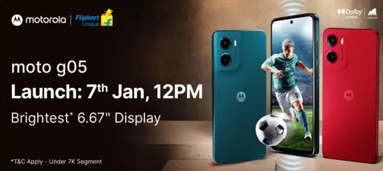 moto g05 ભારતમાં 7મી જાન્યુઆરીએ લોન્ચ થવાની તૈયારીમાં છે