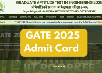 ગેટ એડમિટ કાર્ડ 2025 આજે gate2025.iitr.ac.in પર બહાર પાડવામાં આવ્યું: ડાઉનલોડ કરવા માટેની સીધી લિંક અહીં છે