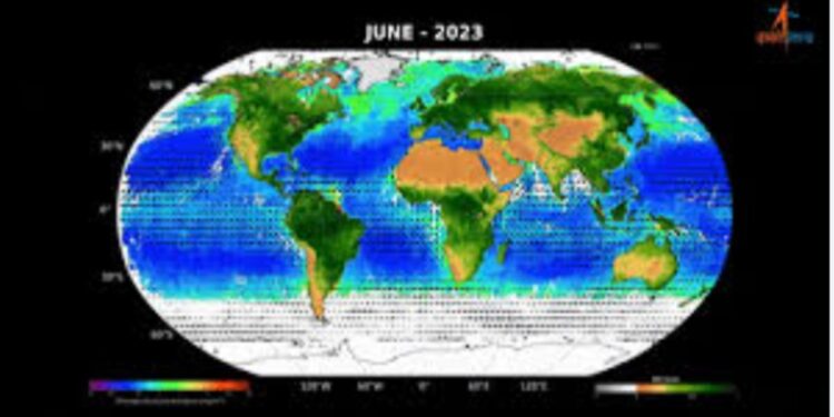 ઇસરોની ઇઓએસ -06 સેટેલાઇટ વૈશ્વિક સ્તરે ફાયટોપ્લાંકટોન સાંદ્રતાને મેળવે છે