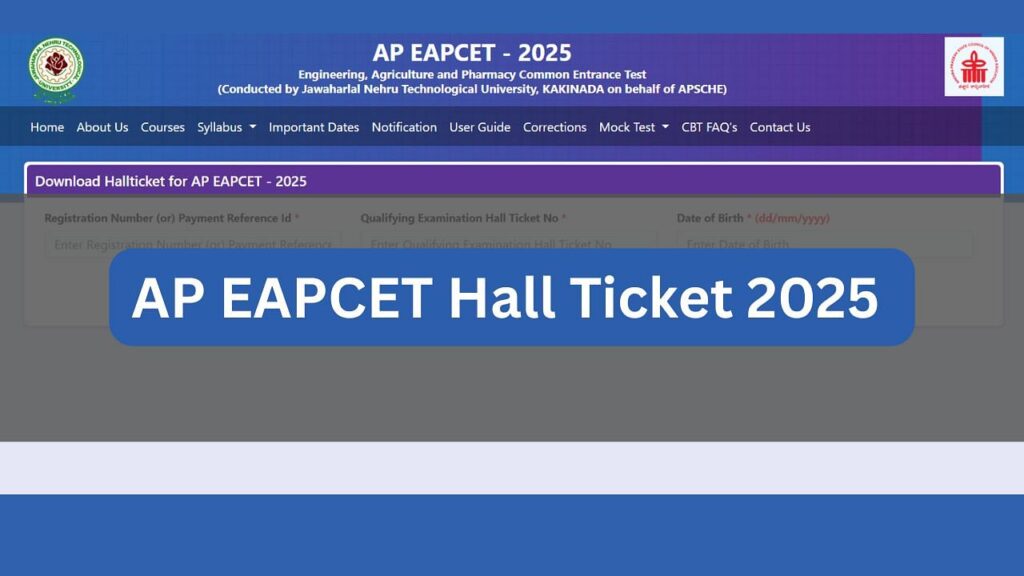 એ.પી. ઇએપીસેટ હ Hall લ ટિકિટ 2025: CETS.APSCHE.AP.gov.in, સીધી લિંક અને વિગતો પર કાર્ડ આઉટ કરો