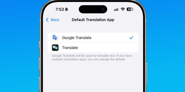 આઇફોન પર ડિફ default લ્ટ ટ્રાન્સલેશન એપ્લિકેશન તરીકે ગૂગલ ટ્રાન્સલેટને કેવી રીતે સેટ કરવું