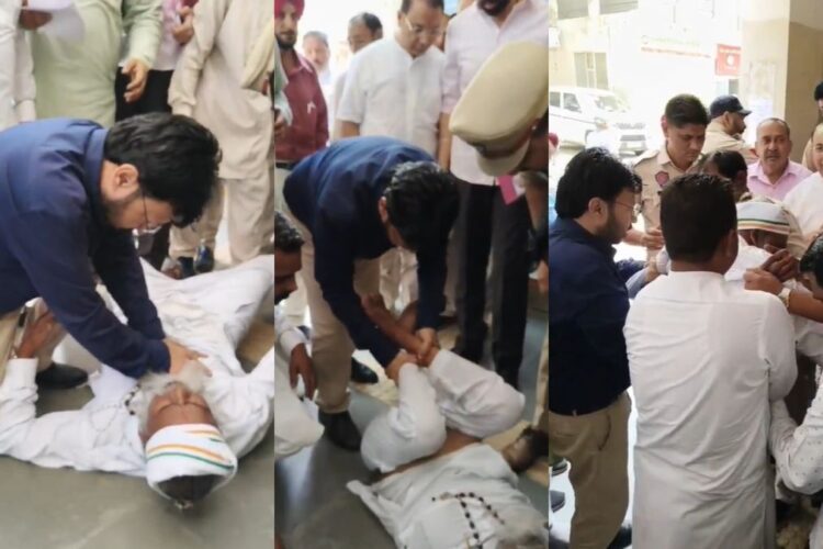 પંજાબ વાયરલ વીડિયો: કેબિનેટ પ્રધાન ડ Dr. રાવજોટ ભટિંડા મુલાકાત દરમિયાન વૃદ્ધ વ્યક્તિને વીરતાપૂર્વક બચાવે છે