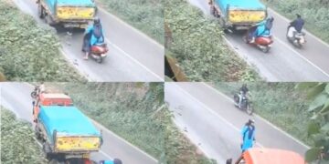 વાયરલ વિડિઓ: ક્લોઝ હજામત કરો! ટ્રક નિયંત્રણ ગુમાવે છે, પાછળથી સરકી જવાનું શરૂ કરે છે, કેરળ મહિલા આની જેમ મૃત્યુથી છટકી જાય છે