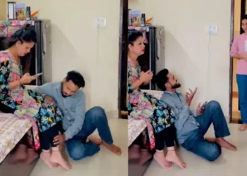 વાયરલ વિડિઓ: ઘાંઘોર બેજજતી! બહેન ભાઈના ઓરડામાં ચાલે છે, તેને પત્નીના પગ પર મળી છે, તેની પ્રતિક્રિયા વાયરલ થાય છે