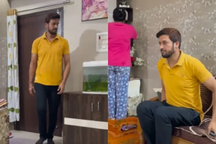 વાયરલ વિડિઓ: બિવી કા ખૌફ! પતિ તેના સામાન્ય સ્વ બનવા માંગે છે, પરંતુ પત્નીની સામે જમીન stand ભા રહી શકતો નથી, આ કરે છે