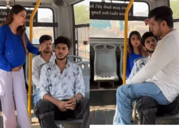 વાયરલ વિડિઓ: સગર્ભા સ્ત્રી માણસને બસમાં સીટ ખાલી કરવા કહે છે; તેની અભદ્ર ક્રિયા બીજી વ્યક્તિને હેરાન કરે છે, આ તે આગળ કરે છે