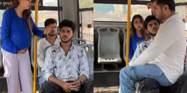 વાયરલ વિડિઓ: સગર્ભા સ્ત્રી માણસને બસમાં સીટ ખાલી કરવા કહે છે; તેની અભદ્ર ક્રિયા બીજી વ્યક્તિને હેરાન કરે છે, આ તે આગળ કરે છે