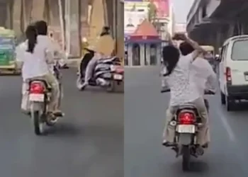 વાયરલ વિડિઓ: સશક્તિકરણ! પત્ની બાઇક પર સવારી કરતી વખતે પતિને ચંપલ સાથે સખત માર મારતી રહે છે, અવિશ્વાસમાં નેટીઝન્સ