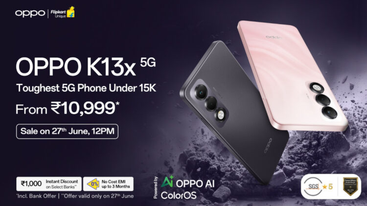 ઓપ્પો કે 13x 5 જી આજે આકર્ષક લોંચ offers ફર્સ સાથે વેચાણ પર જાય છે