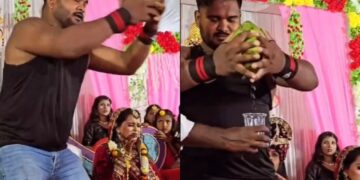 કન્યા પુરૂષ વાયરલ વિડિઓ: માણસ માથાથી નાળિયેરને તોડ્યો, દુલ્હા દુલ્હાન આઘાત પામ્યો, નેટીઝન્સ આશ્ચર્ય છે કે તે દિલ ટુતા આશિક છે !!