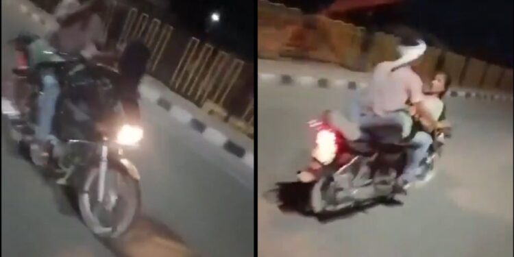 વાયરલ વિડિઓ: બાઇક ઓન નેશનલ હાઇવે પર વાંધાજનક સ્થિતિમાં છોકરો અને છોકરી પ્રશ્નો ઉભા કરે છે, નેટીઝન્સનું વજન છે