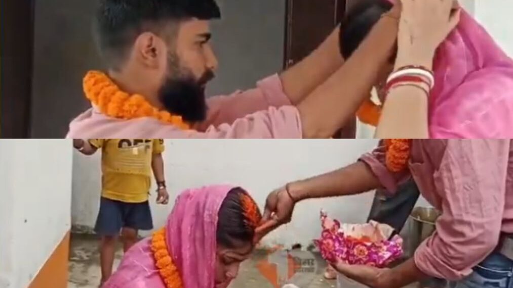 વાયરલ વિડિઓ: વિચિત્ર વળાંકમાં, સ્ત્રી પતિની હાજરીમાં ભત્રીજા સાથે લગ્ન કરે છે