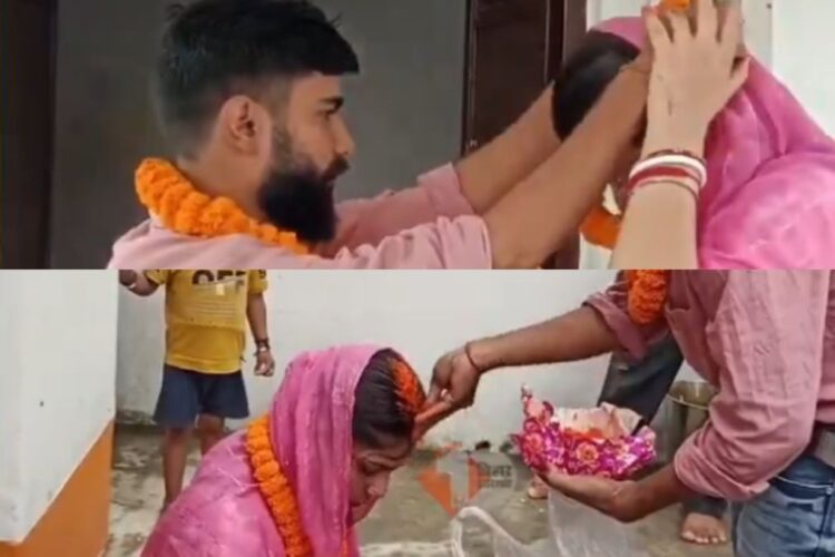 વાયરલ વિડિઓ: વિચિત્ર વળાંકમાં, સ્ત્રી પતિની હાજરીમાં ભત્રીજા સાથે લગ્ન કરે છે