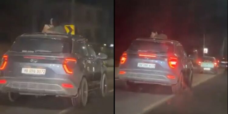 વાયરલ વિડિઓ: હાઇવે રોમાંસ ક્રોસ મર્યાદા! ચંદીગ han- મનાલી રૂટ પર સનરૂફ દ્વારા વરાળ પીડીએ પ્રશ્નો ઉભા કરે છે