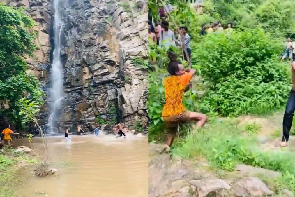 જયપુર વાયરલ વિડિઓ: બાબાજી ગુસ્સાથી પ્રવાસીઓના વારંવાર દુરૂપયોગને હથની કુંડ પર પ્રતિક્રિયા આપે છે, નેટીઝન્સ ભારપૂર્વક પ્રતિક્રિયા આપે છે