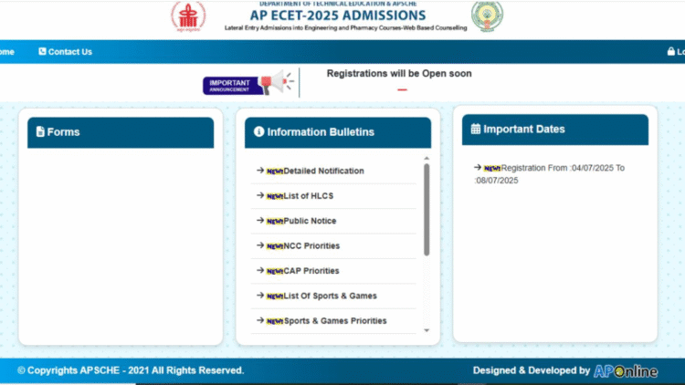 એપી ECET પરામર્શ 2025 પ્રારંભ થાય છે, ચેક તારીખો, નોંધણી પ્રક્રિયા, દસ્તાવેજો આવશ્યક છે
